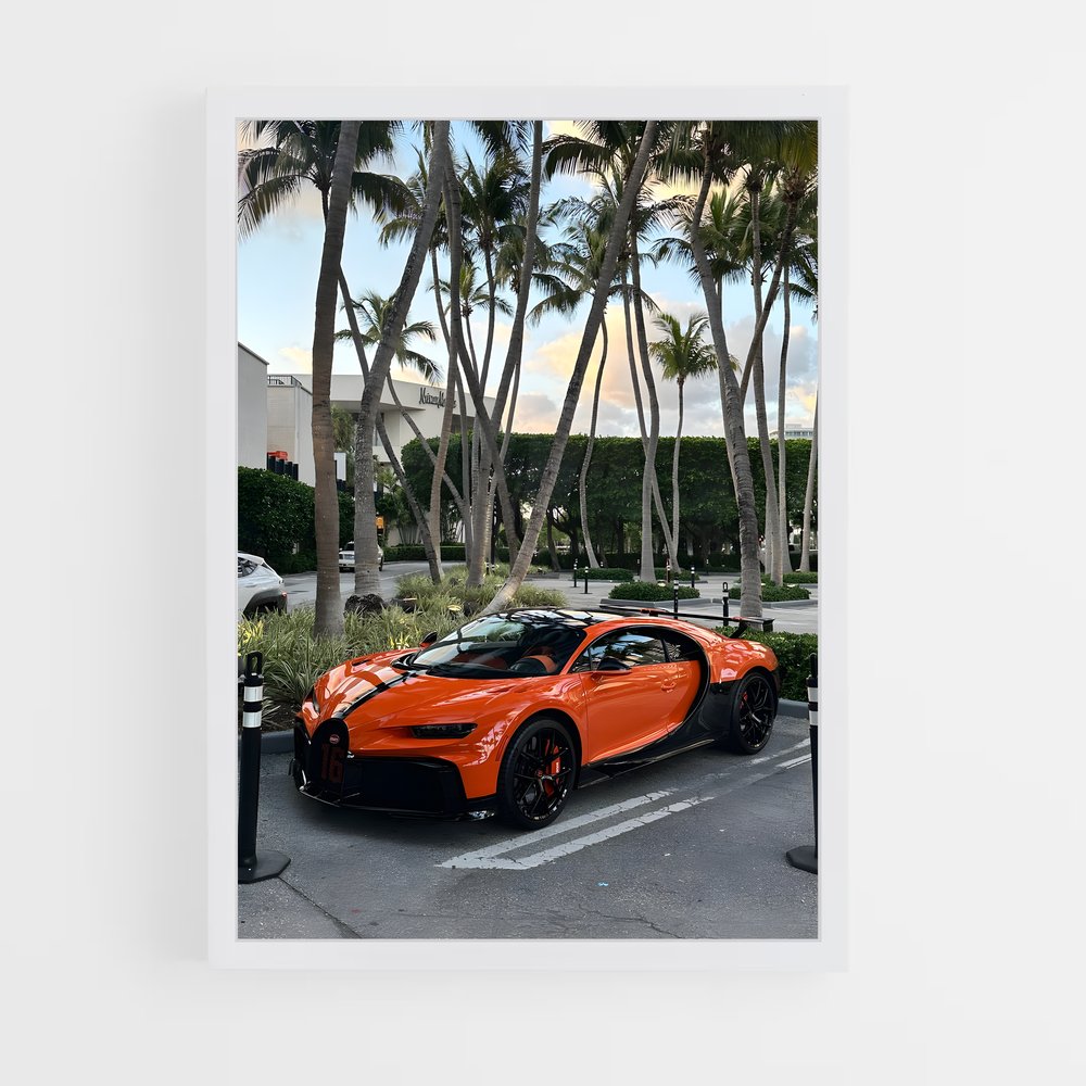 Poster Chiron Palms – affiche Bugatti (vue 3)
